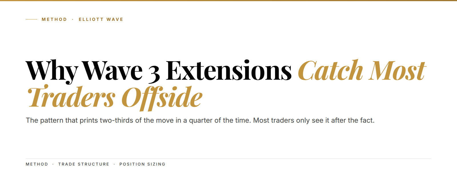 Elliott Wave 3 Extensions Catch Most Traders Offside — cover